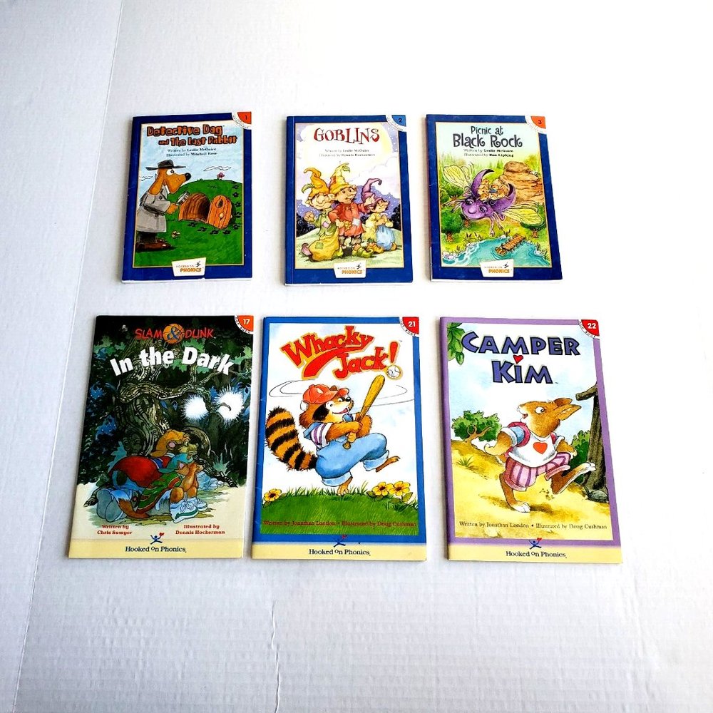 Mixed Lot of 6 Hooked On Phonics 1st First Grade Learn to Read HOP Books